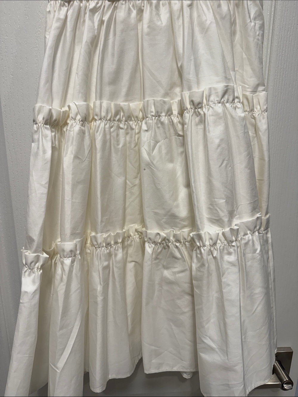 White Tiered Ruffle Mini Dress - Picture 7 of 7